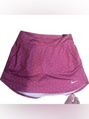 NWT Nike Junior Girls Dri-Fit Printed Golf Tennis Skort Pink Size S 7-8